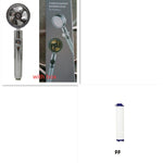 Shower Head Water Saving Flow 360 Degrees Rotating With Small Fan ABS Rain High Pressure Spray Nozzle Bathroom Accessories