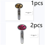 Propeller Driven Shower Head With Stop Button And Cotton Filter Turbocharged High Pressure Handheld Shower Nozzle