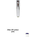 Propeller Driven Shower Head With Stop Button And Cotton Filter Turbocharged High Pressure Handheld Shower Nozzle