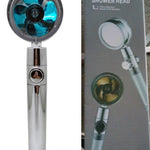 Shower Head Water Saving Flow 360 Degrees Rotating With Small Fan ABS Rain High Pressure Spray Nozzle Bathroom Accessories