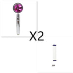 Shower Head Water Saving Flow 360 Degrees Rotating With Small Fan ABS Rain High Pressure Spray Nozzle Bathroom Accessories