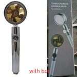 Shower Head Water Saving Flow 360 Degrees Rotating With Small Fan ABS Rain High Pressure Spray Nozzle Bathroom Accessories