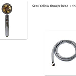 Shower Head Water Saving Flow 360 Degrees Rotating With Small Fan ABS Rain High Pressure Spray Nozzle Bathroom Accessories